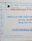 Biên lai thu tiền, lệ phí có mệnh giá